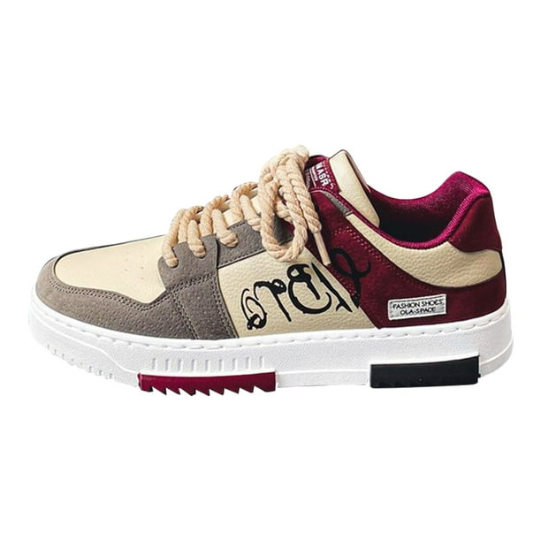 Zapatos Deportivos Zapatos casuales para hombre, cómodas Zapatos de deporte con cordones de cuero PU, ligeras para otoño Ndcxsfigh Tenis De Mujer Tenis De Hombre