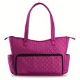thumbnail image 2 of KIOTA Beauty Bag - Ideal for Bottles - Makeup Brush Storage Pocket and Outer Pockets - Quilted Finish Shoulder Bag Cosmetic Organizer - Orchid, 2 of 9