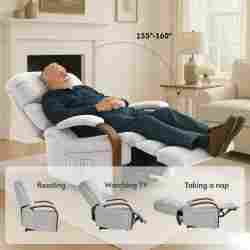 Avobird Power Lift Recliner Chair with Massage & Heat, Egyptian Suede Massage Chair, Side Pockets/Dual Motor Electric/Elderly-friendly, Beige