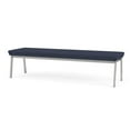 thumbnail image 2 of Newport Reception Waiting Room 18.5" 3-Seat Bench / Silver Steel / Blue, 2 of 5