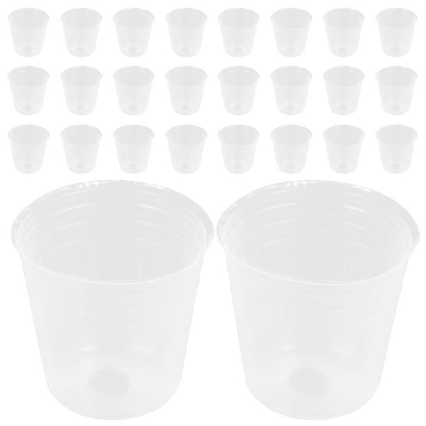 50 macetas transparentes para orquídeas, plantas de vivero, macetas pequeñas transparentes para plantas de cuidado.
