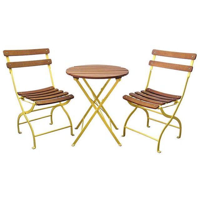 Innova Hearth & Home S232-30A Ensemble Bistrot Pliant - Jaune