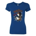 thumbnail image 2 of Wild Bobby Biker Betty Boop Wild One MC Motorcycle Betty Boop Womens Slim Fit Junior Tee, Royal, X-Large, 2 of 5