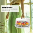 thumbnail image 4 of TEXIJUSO White Cake Containers with Lids Round Plastic Cupcake Holders 4-in-1 Multipurpose Cake Carrier Holder for 11 Inch Cake Pies Cupcake Eggs Fruit or Snack Transport, 4 of 6