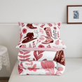 thumbnail image 5 of Homewish Western Cowgirl Hat Boots Queen Comforter Set,Pink Flowers Comforter Sets Queen,Pink Reversible,3-Piece,1 Comforter and 2 Pillowcases, 5 of 7