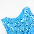 thumbnail image 3 of Uhnice Little Girl's Sequin Sleeveless Mesh Rainbow Dress for Wedding Party (Blue, 3-4 Years/110), 3 of 7