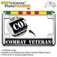 thumbnail image 2 of Motorcycle Metal License Plate Frame with Vietnam Combat Veteran Design, 2 of 7