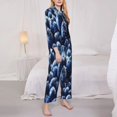 thumbnail image 3 of Balery Blueberry Conjunto de Pijama con Estampado para Mujer, Conjunto de Dos Piezas con Manga Larga, Ropa de Dormir Suave con Bolsillos, Pijamas Cómodos-Small, 3 of 7