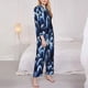 thumbnail image 3 of Balery Blueberry Conjunto de Pijama con Estampado para Mujer, Conjunto de Dos Piezas con Manga Larga, Ropa de Dormir Suave con Bolsillos, Pijamas Cómodos-Medium, 3 of 7