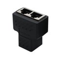 thumbnail image 2 of Vonky Internet Splitter Dual Port Ethernet Adapter ethernet cable port High Speed Internet Plastic Port Distributor for Home Office, 2 of 9