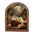 thumbnail image 2 of forest Ghosts Arched Wood Frame Tabletop Decor, Rustic Halloween Wall Art, Warm Spooky Artwork for Shelf Styling, Desk Decor, Living Rooms, Walls, 8.9 X 7.2 Inch, 2 of 7