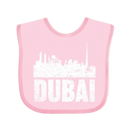 

Inktastic Dubai City Skyline with Grunge Gift Baby Boy or Baby Girl Bib