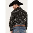 thumbnail image 4 of Rock & Roll Denim Men's And Panhandle Vintage 46 Print Long Sleeve Snap Shirt Black Small, 4 of 4