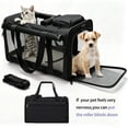 thumbnail image 3 of Pet Carrier for Large and Medium Cats up to 25 Lbs,Soft-Sided Pet Carrier for Big Medium Cats and Puppy Dog Carriers Cat Carriers,TSA Airline Approved Pet Privacy Protection Travel Carrier - Black, 3 of 6