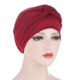 thumbnail image 2 of AYYUFE Head Scarf Solid Color Braid Headdress Brimless Pure Color Turban Cap Party Accessories, 2 of 8