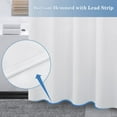 LUSHVIDA White Shower Curtains for Bathroom Waterproof Shower Curtains