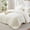 E-Ivory, variant on Full Comforter Set Navy Seersucker 7 Pieces Bed in a Bag Luxury All Season Bedding ，with Down Alternative Comforter Sheets Pillowcases Shams