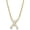 Gold, variant on Initial Letter X Necklace, Moissanite, 925 Sterling Silver, Yellow Gold Vermeil