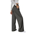 thumbnail image 4 of UDAUDU Womens Wide Leg Sweat Pants 2026 Spring Summer High Waisted Baggy Sweatpants Casual Drawstring Workout Pants with Pockets Dark Gray S, 4 of 5