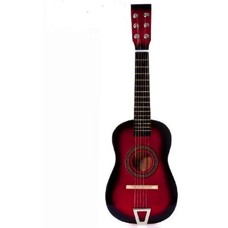 Red Classic Guitar - Red Acoustic Classic Rock 'N' Roll 6 Stringed Guitar Toy Guitar Musical Instrument Kids, Includes: Guitar Pick & Extra Guitar String