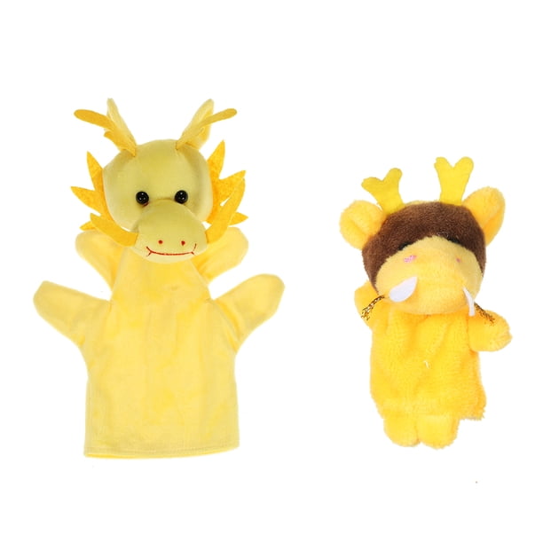 Marioneta de dedo Animales Marionetas de mano Marionetas de dedo Hora de cuentos Juego de marionetas educativas 2 piezas Animales de dibujos animados Madre Bebé para niños Muestra Tiempo de juego Escu Abody Marioneta de dedo