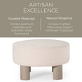 thumbnail image 3 of Maven Lane Celia Contemporary Upholstered Ottoman with Refined White Wood Finish, 3 of 6