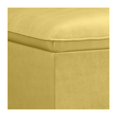 thumbnail image 3 of Émilie 39" Pouf de Rangement Rectangulaire Traditionnel en Velours Jaune Dijon, 3 of 7