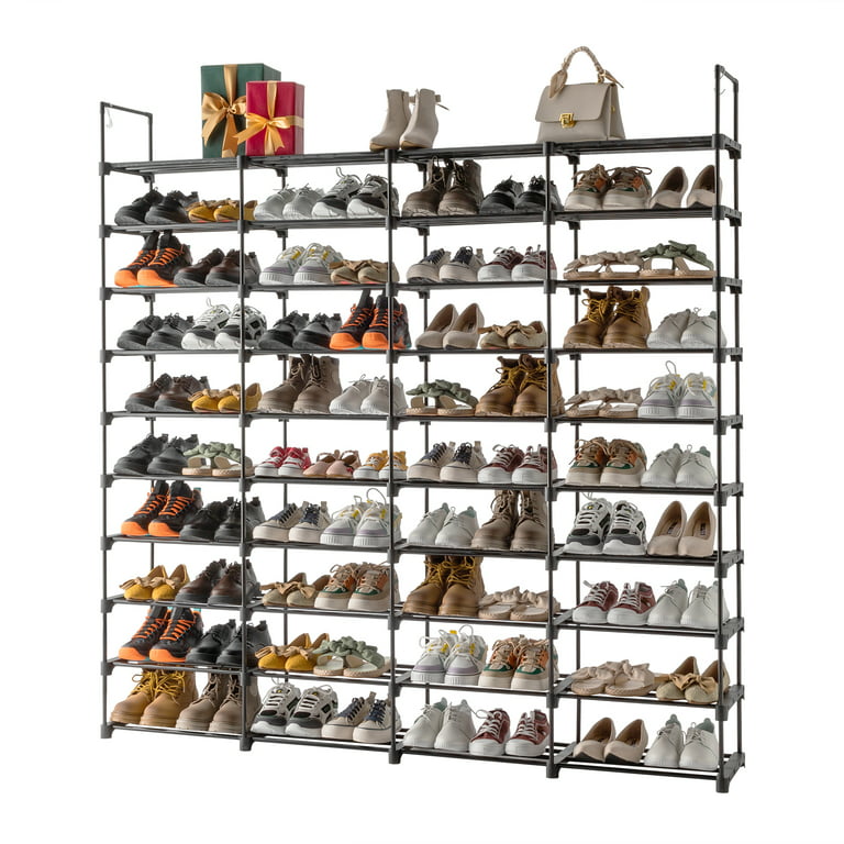 Ktaxon 8 Tiers Metal Shoe Rack Shoe Shelf 40 Pairs Portable Closet