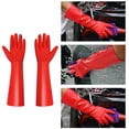 thumbnail image 2 of PVC Insulated Gloves Waterproof Extended Cuff Antislip Grip Suitable for Cold Environment Dishwashing Car Cleaning Labor, 2 of 8