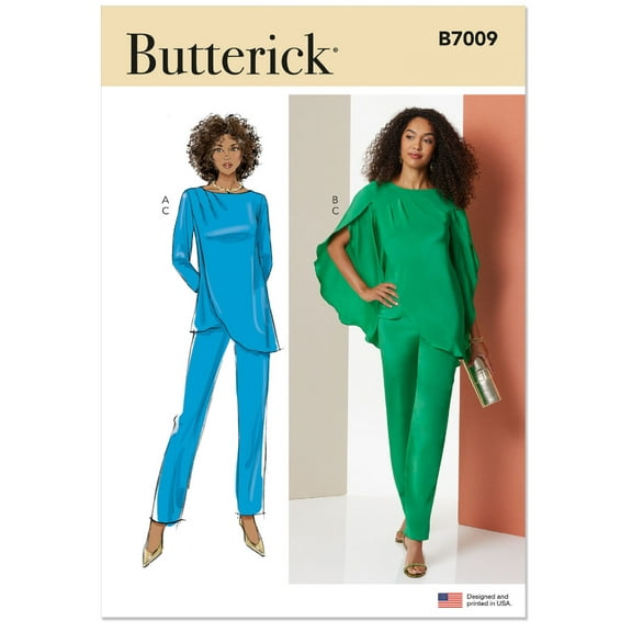Butterick Sewing Pattern 7009 - Misses' Tunics and Pants, Size: K5 (8-10-12-14-16)