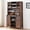 Retro Brown, variant on Farmhouse Coffee Bar Cabinet with Sliding Barn Door, 72" Tall Buffet Cabinet with Storage Shelves, Liquor Cabinet with Wine and Glasses Rack,Sideboard Cupboard for Kitchen,Dining Room,Grey