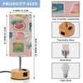 thumbnail image 2 of Touch Control Table Lamp with LED Bulb Bedside Lamp for Bedroom Living Room Summer Travel Stamps, 2 of 8