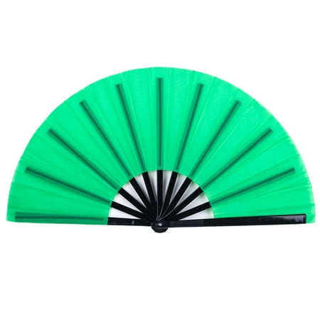 

YIMIAO Chinese Folding Fan Solid Colour Comfortable Grip Smooth Opening Closing Tai Chi Fan Elegant Classical Dance Accessory