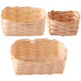 thumbnail image 3 of Chocolate Mini Bamboo Baskets 3Pcs For Home Decoration Ideal For Mini House Ornaments, 3 of 4