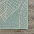 thumbnail image 5 of Lr Home 5' x 7' Green and White Fallen Leaves Outdoor Rug, 5 of 9