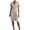 #0050-Khaki, variant on Women's Dresses V Neck Short Sleeve Ruched Side Midi Dress Office Wear Soft Stretchy Comfy Business Casual Dresses Gift