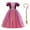 Pink, variant on IBTOM CASTLE Little Girls Princess Halloween Cosplay Clothes for Child Party Fancy Dress up Long Evening Gown 4-5 Years Purple