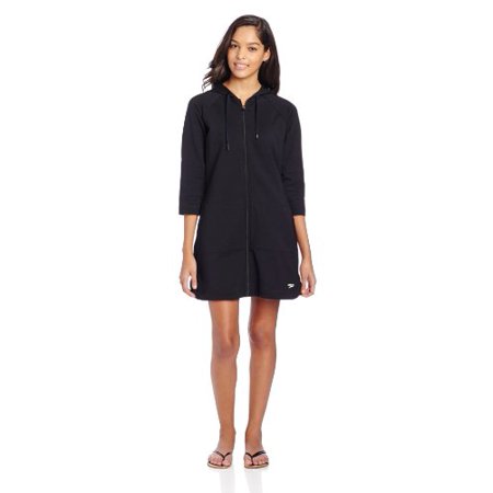 Gym Robe Speedo Women's Aquatic Fitness Robe with Hood, Black, Medium | Walmart ...