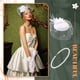 thumbnail image 3 of Conjunto de sombrero blanco para fiesta de té para mujer: tocado Derby con velo, collar de perlas y guantes de encaje para bodas, fiestas y ceremonias., 3 of 7
