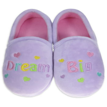 Wonder Nation Little Girl & Big Girl Dream Big Aline Slipper, Sizes 13/1-6