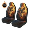 thumbnail image 3 of Uorisanigo Car Seat Covers for Front Seat Cushion, Flurry Flame Wolf Seats Covers 2 Pack, All Weather Car Seats Cover Comfort & Protection for Truck,SUV,Sedan,Van, 3 of 7