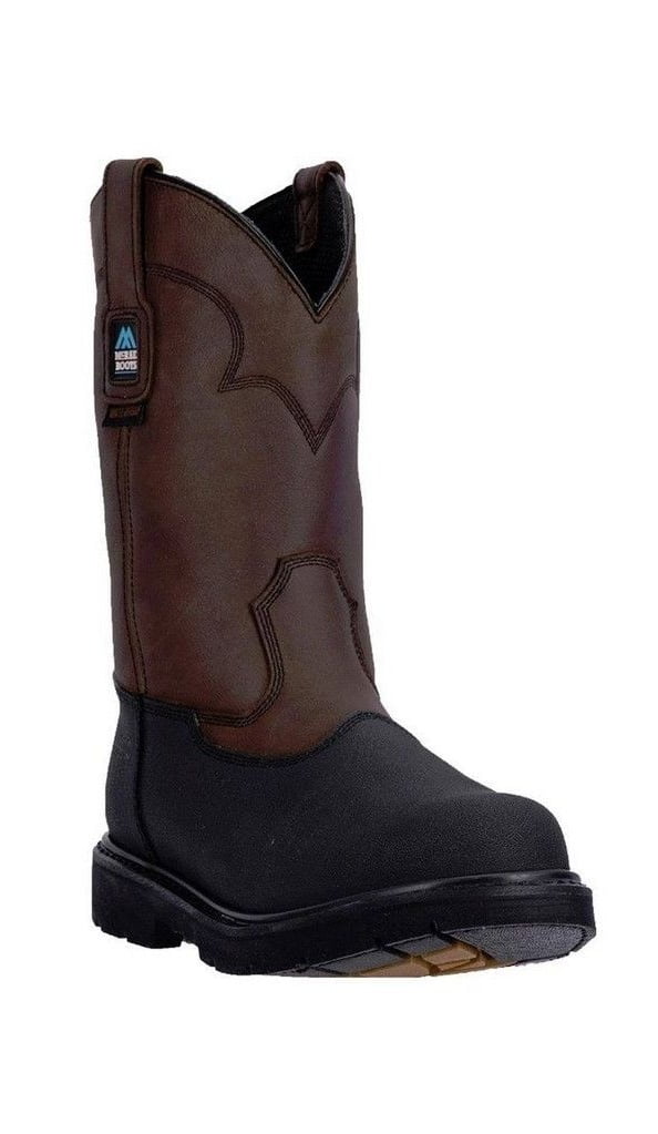 McRae Industrial Work Boots Mens 11" Waterproof Pull On Brown MR85100