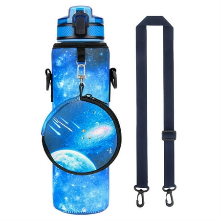 

Fovolat Insulated Bottle Protector|Water Bottle Tote Carrier|Insulated Water Bottle Holder With Shoulder Strap And Pouch Water Bottle Accessories