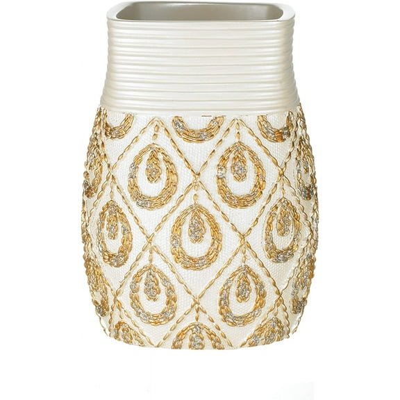 Popular Bath Seraphina Tumbler Color: Beige-Gold