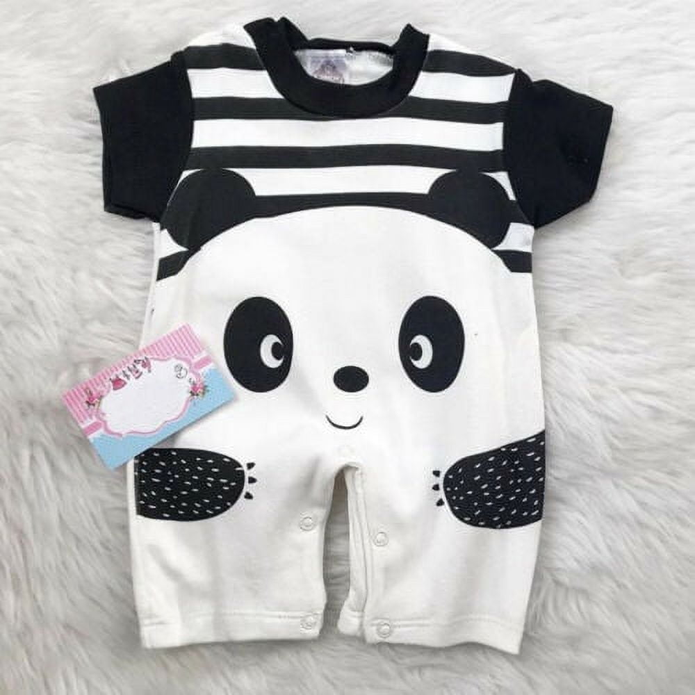 Infant Kids Baby Boys Girls Cartoon Panda Print Romper Overall Outfits