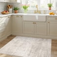 thumbnail image 6 of 3x4 Beige/Cream Runner Rug Indoor Outdoor Use, 6 of 8