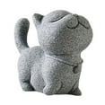 thumbnail image 2 of Siruishop Statue Animal Decor Decorative Ornament Fun Tea Table Stone Tea Pet Tsundere Cat, 2 of 8