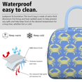 thumbnail image 3 of Lunch Bag Lunch Box for Women Reusable Insulated Lunch Bags,Water-Resistant Blue & Yellow Crab Background Cooler Lunch Tote Bag, Large Capacity for Work Travel Picnic, 3 of 6