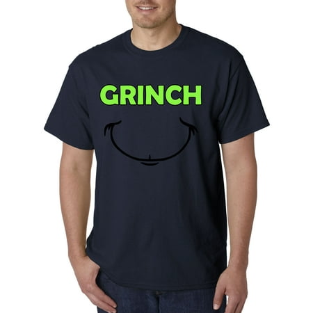 Grinch Green - 605 - Unisex T-Shirt Grinch Smile Christmas Face