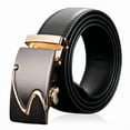 thumbnail image 2 of Men's Ratchet Belt - Genuine Leather Belt for Casual with Automatic Buckle,, 2 of 5